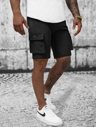 Шорти джинові чоловічі чорнi OZONEE T/DC469Z