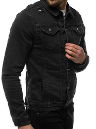 Kurtka jeans męska czarna OZONEE G/602