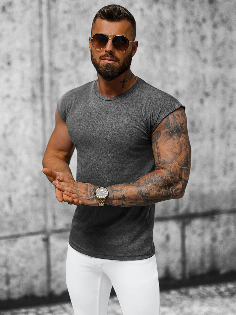 Майка чоловіча Темно-сіра OZONEE O/1265Z