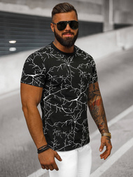 T-shirt męski czarny OZONEE JS/8T1206/3