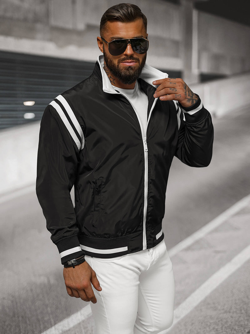 Kurtka męska czarna OZONEE JS/5M3218/392