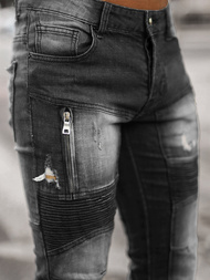 Spodnie jeansowe męskie czarne OZONEE NB/MP0046NZ