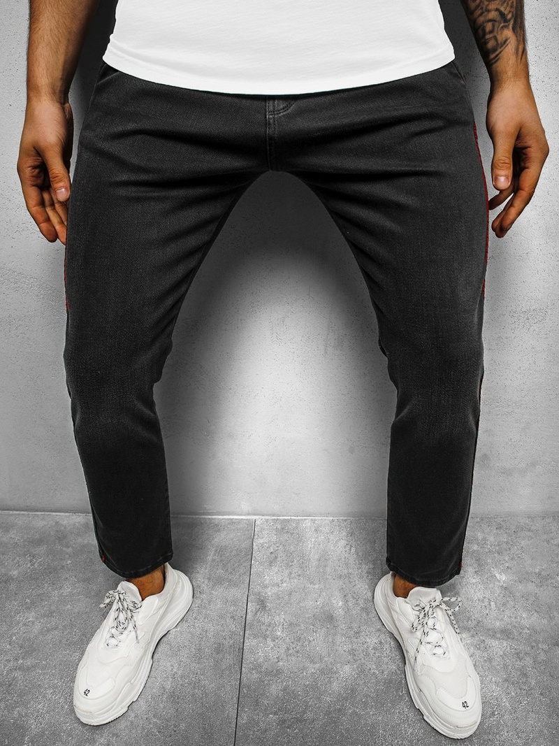 Spodnie męskie czarne OZONEE B/7154Z