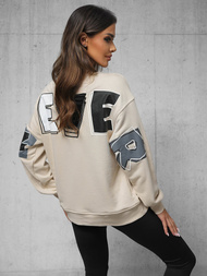 Bluza oversize beżowa OZONEE O/SWE23034Z