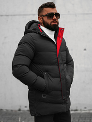 Kurtka zimowa męska pikowana czarna OZONEE N/7330Z