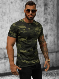 T-shirt męski zielony-moro OZONEE JS/8T233/29