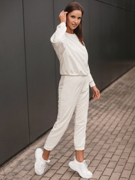 Жіночий спортивний костюм з двох частин Кремова OZONEE O/MB2040/21