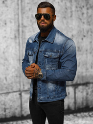 Kurtka męska jeansowa niebieska OZONEE NB/MJ506BZ