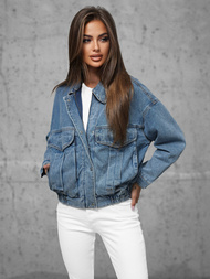 Kurtka damska jeansowa niebieska OZONEE O/Z02