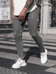 Spodnie jeansowe męskie grafitowe OZONEE DO/2451