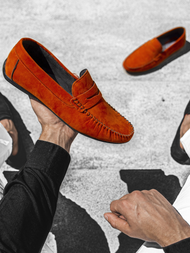 Buty męskie slip on pomarańczowe t/125