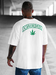 T-shirt męski oversize biały OZONEE O/3435