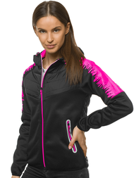 Kurtka damska z kapturem czarna OZONEE JS/KSW4007