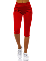 Legginsy krótkie damskie czerwone OZONEE JS/1027/A5