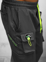 Spodnie męskie chino jogger grafitowe OZONEE O/CP149