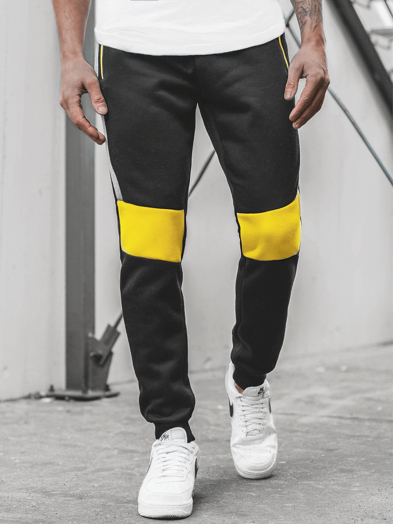 Spodnie dresowe męskie czarne OZONEE JS/K10019SP