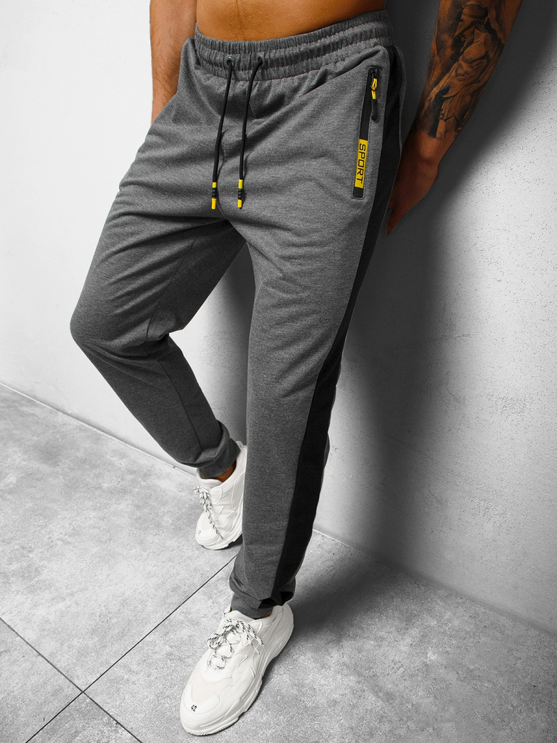 Штани спортивні чоловічі графіт OZONEE JS/68K10339