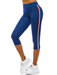 Legginsy krótkie damskie niebieskie OZONEE JS/1037/A9