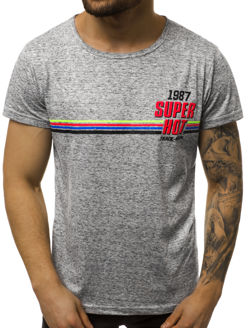 Футболка чоловіча Сiрий OZONEE JS/KS2052