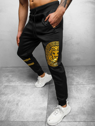 Штани спортивні чоловічі чорно-золотава OZONEE O/HM715