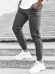 Spodnie męskie chino joggery grafitowe OZONEE DJ/5255/21Z