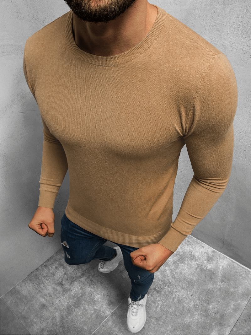 Светр чоловічій Коричневий OZONEE TMK/YY01/7