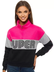 Жіноча Толстовка Рожевo-Чорна OZONEE JS/B26019