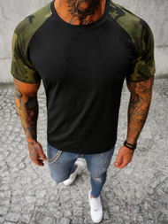 T-shirt męski czarny-moro OZONEE JS/8T82/5