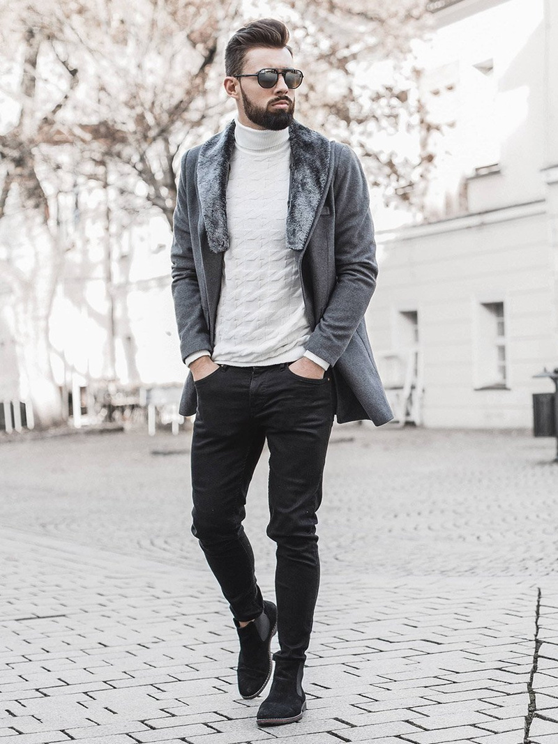 Пальто чоловіче Графітовий OZONEE O/5626