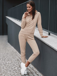 Komplet dresowy dwuczęściowy beżowy OZONEE O/MB2036/21
