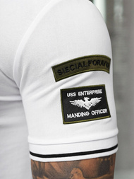 Koszulka męska polo biała OZONEE NB/MT3144