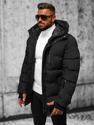 Kurtka zimowa męska pikowana czarna OZONEE JS/5M771/392