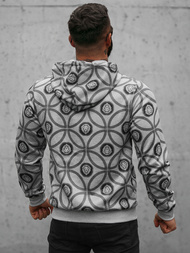 Bluza z kapturem męska rozpinana szara OZONEE JS/B8123Z