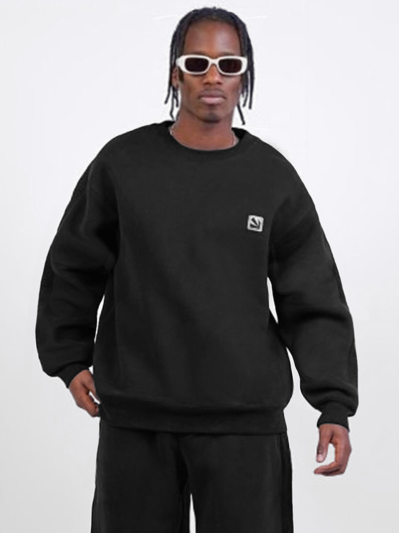 Толстовка чорна OZONEE O/SWE23049