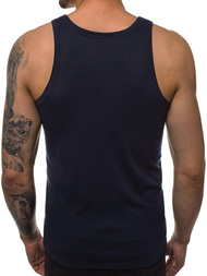 Koszulka bez rękawów męska granatowa OZONEE JS/NB001