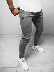 Spodnie jeansowe męskie szare OZONEE O/WE1045