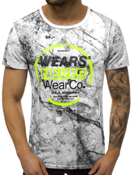 T-Shirt męski biały OZONEE JS/SS10925