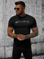 T-shirt męski slim fit czarny OZONEE NB/MT3050