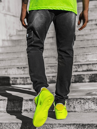 Штани чоловічі джоггери чорний і зелений OZONEE JS/KK1096