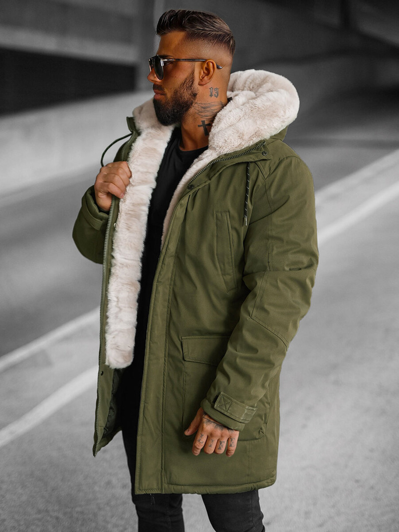 Kurtka zimowa męska zielona OZONEE JS/5M120/136Z