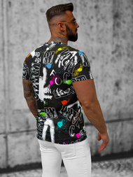 T-shirt męski czarny OZONEE JS/8T967