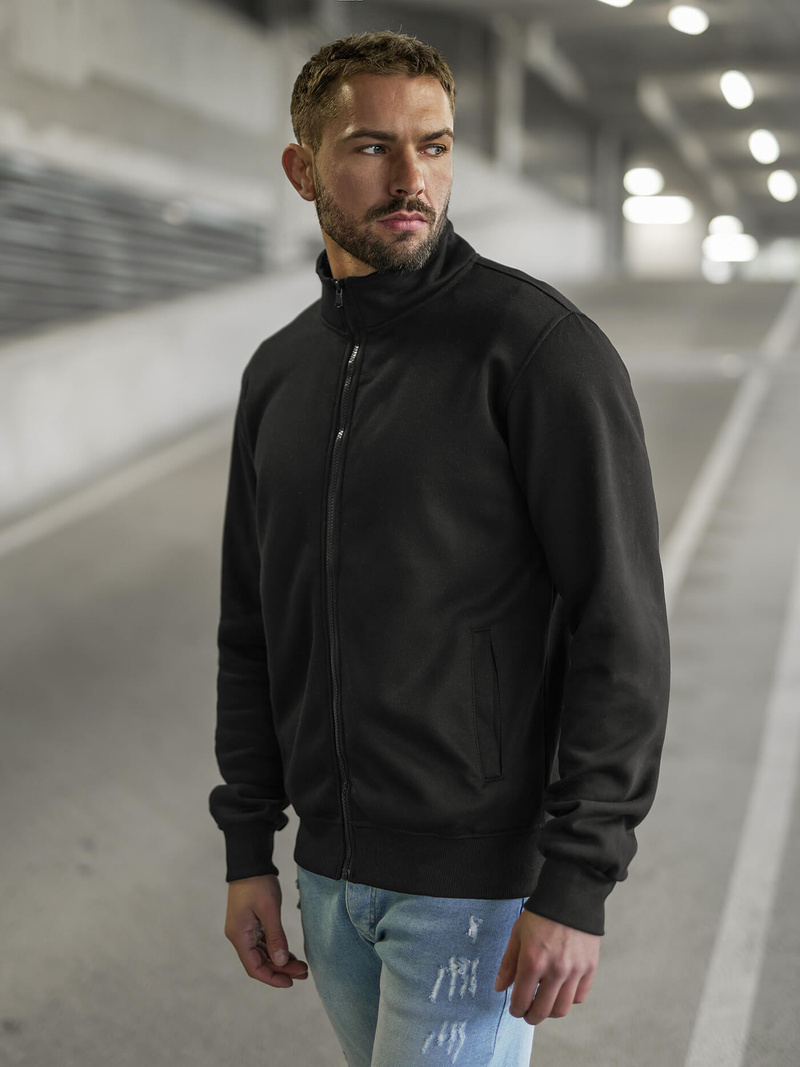 Bluza męska rozpinana czarna OZONEE JS/2002Z