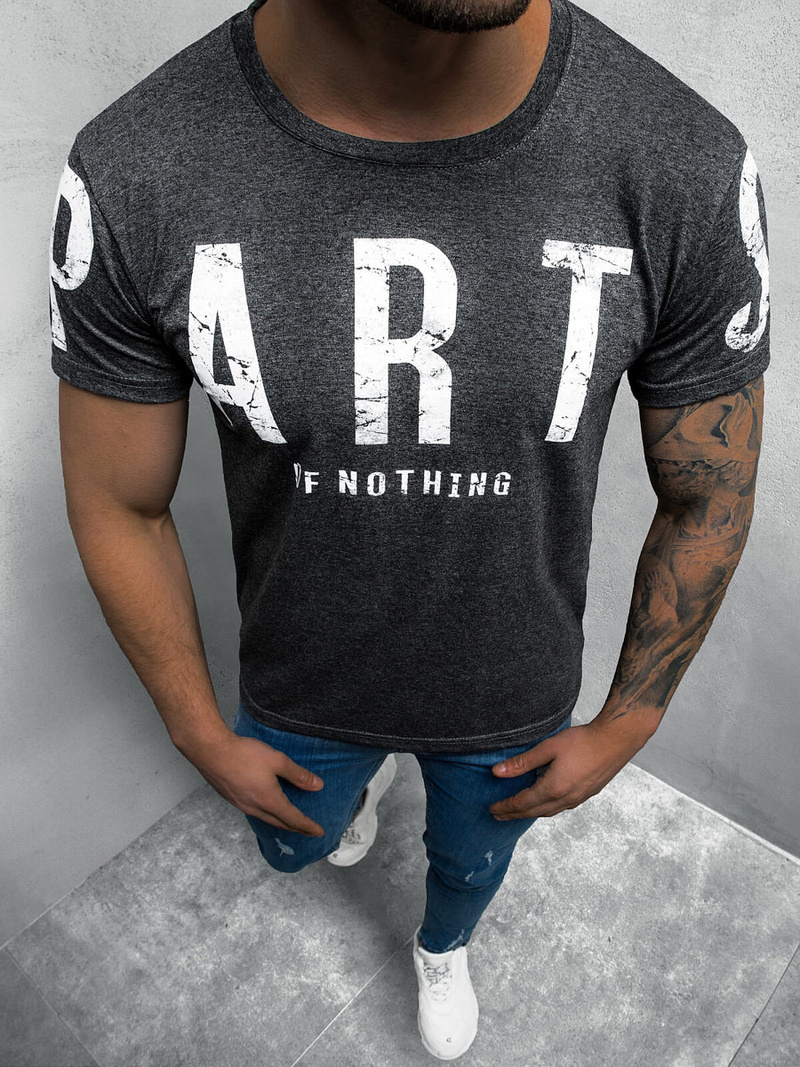 Футболка чоловіча Темно-сіра OZONEE O/1180Z