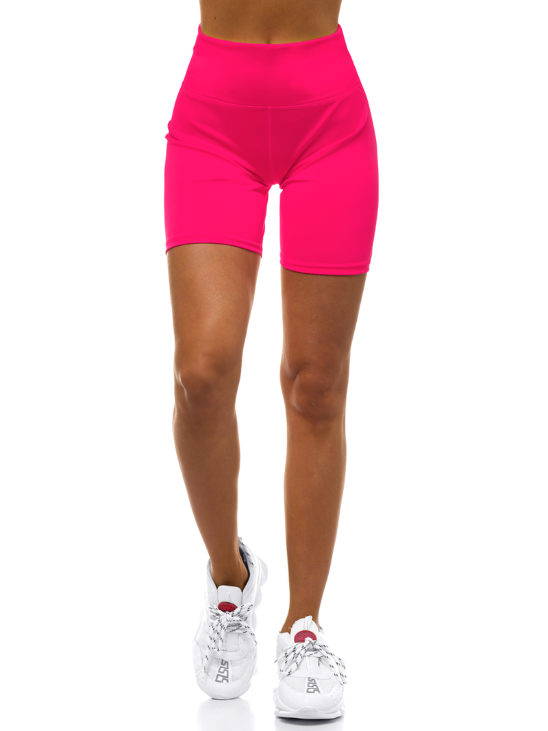 Spodenki dresowe damskie różowo-neonowe OZONEE O/54548