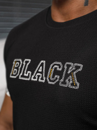 T-shirt męski czarny OZONEE O/T7571