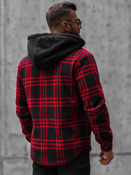 Сорочка чоловіча Чорно-Червона OZONEE O/3A91/4