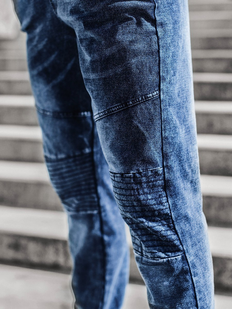 Spodnie męskie jogger niebieskie OZONEE JS/KK1097