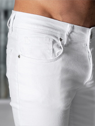 Spodnie jeansowe męskie slim fit białe OZONEE E/5348/01Z
