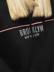 Bluza z kapturem damska czarna OZONEE JS/KSW2002