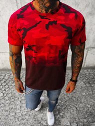 T-shirt męski czerwony OZONEE JS/8T86/18